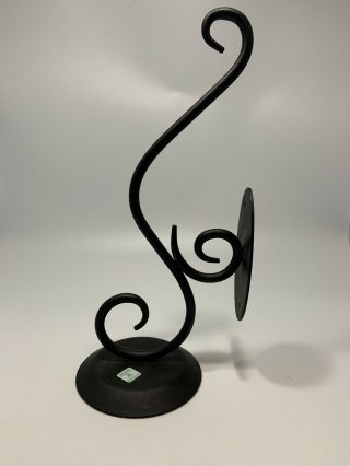 2 Partylite Hearthside Black Wrought Iron Wall Sconce Pillar Candle Holders 2