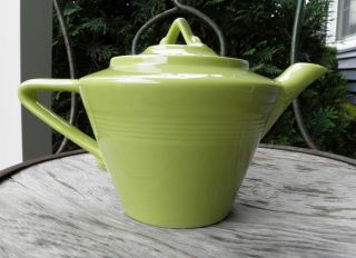 Vintage Harlequin Chartreuse Teapot Homer Laughlin 1950 
