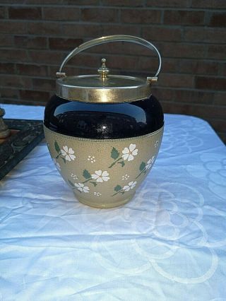 Antique Doulton ? Biscuit Barrel Jar.  Pat.  No.  8887,  England