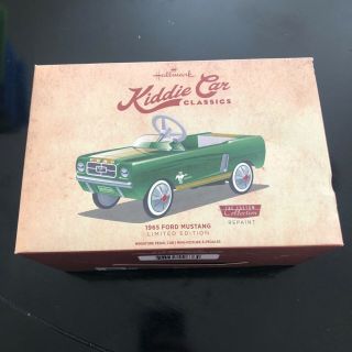 Hallmark Kiddie Car Classics 1965 Ford Mustang Pedal Car Limited Edition Green