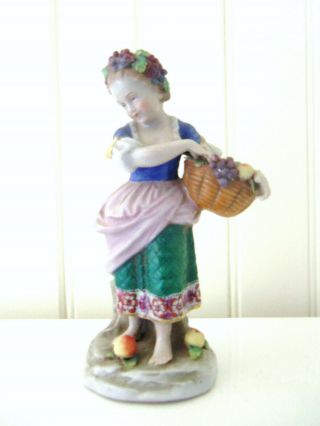 Fine Antique Meissen Porcelan Figure Of " Autumn "