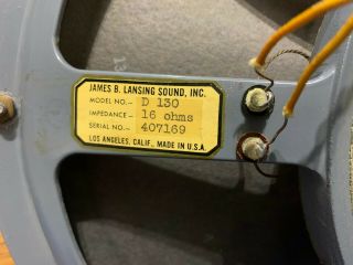 Vintage JBL James B Lansing D130 15 