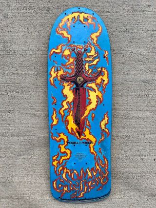 Powell Peralta Tommy Guerrero Flaming Dagger Vintage Skateboard Deck