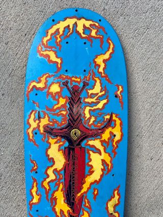 Powell Peralta Tommy Guerrero Flaming Dagger Vintage Skateboard Deck 2