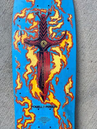Powell Peralta Tommy Guerrero Flaming Dagger Vintage Skateboard Deck 3