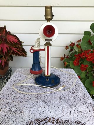 Antique Western Electric Co,  Candlestick Telephone 1900’s,  Made Into A Lamp.