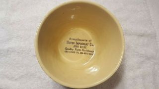 Vintage Watt Usa 6 Pottery Bowl Meyer Implement Co John Deere Farm Montevideo Mn