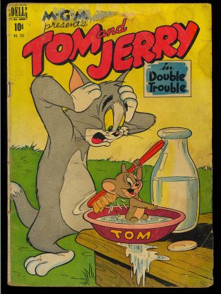 Four Color 193 (tom And Jerry 1) Mgm Golden Age Dell Comic 1947 Gd