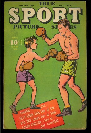 True Sport Picture Stories Vol.  3 6 Boxing Cover Street & Smith Comic 1946 Vg