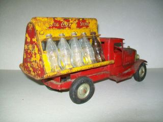 Vintage Pressed Steel 1930 ' s Metalcraft Coca Cola Delivery Truck - 11 