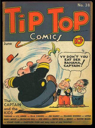 Tip Top Comics 38 Early Golden Age Tarzan United Features 1939 Fn -