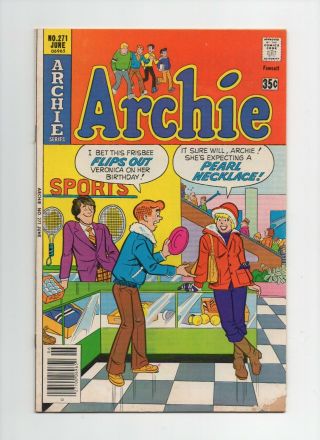 Archie Comics 271 Classic Pearl Necklace Innuendo Cover 1979 Very Good 4.  0