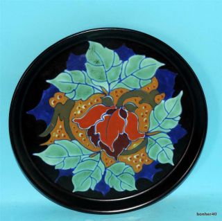 Vintage Art - Crafts Gouda Zuid - Holland Regina Dutch Folk Art Deco Platter Tray