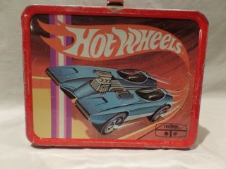 Vintage 1969 " Misprint  Hot Wheels " Metal Lunch Box By King - Seeley Thermos