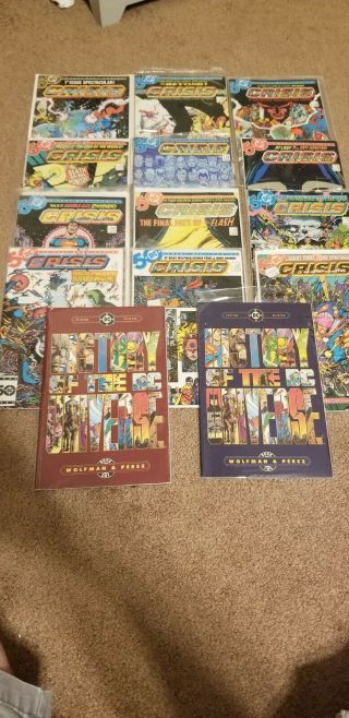 Crisis On Infinite Earths 1 - 12 And History Of The Dc Universe.  George Perez Art.