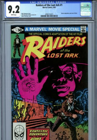 Raiders Of The Lost Ark 1 (1981) Marvel Cgc 9.  2 White Pages Movie Adaptation