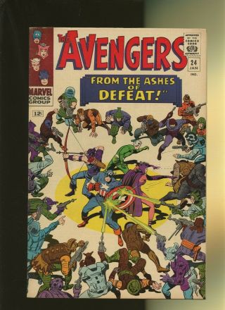 Avengers 24 Fn/vf 7.  0 1 Book From The Ashes Of Defeat By Stan Lee & Don Heck