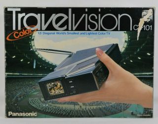 Panasonic Ct - 101 Travelvision 1.  5 " Color Tv Vtg Rare