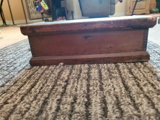 Antique Hand Crafted Rustic Wooden Hinged Lidded Box