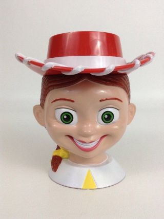Disney On Ice Toy Story 2 Jessie Cowgirl 5 1/2 " Tall Plastic Mug Cup With Lid