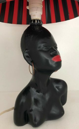Retro / Vintage Barsony Era / Style Naked Black Lady Lamp - In Vg