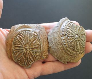 German Stoneware Bellarmine Bartmann Jug Medallion Shards 16th 17th Century Uk