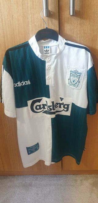 Liverpool Fc Rare Vintage Away Football Shirt 1995/96 Adults M Medium Adidas.