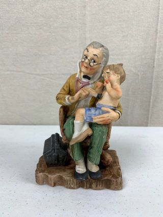 Vintage Geo Z Lefton Country Dr Doctor Young/little Boy Figurine Check Up