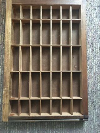 Printers Type Case Or Drawer End Section Typecase Letterpress