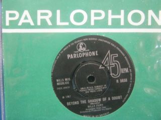 Record 7” Single Billy Fury Beyond The Shadow Of A Doubt 340