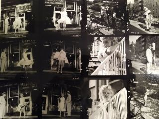 Vintage Photo Contact Sheet Of Marilyn Monroe 7 Year Itch 1955