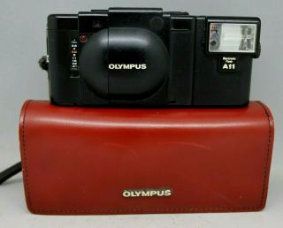 Olympus Xa 35mm Rangefinder Film Camera F2.  8 Lens A11 Flash Vintage Compact Case