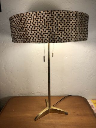Rare Vintage Stiffel Gerald Thurston Brass Table Lamp Mid Century Modern Light