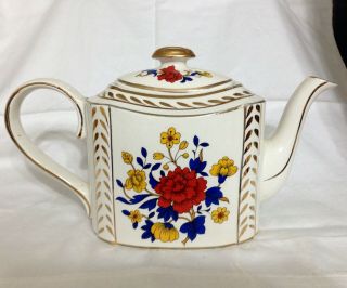 Vintage English Porcelain Teapot By Arthur Wood