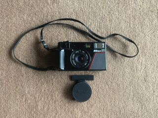 Vintage 1980s Nikon L35af 1st Generation 35mm Point Shoot Film Camera Asa 1000
