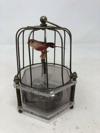 Vintage Bird Cage Music Box With Moving Bird Hong Kong
