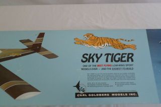 Vintage Carl Goldberg Sky Tiger R/C Model Airplane Kit 2