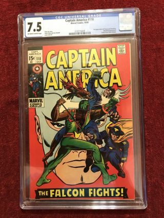 Captain America (1968 1st Series) 118 Cgc 7.  5.  Second Appearance Of Falcon.