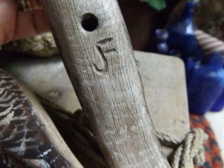 String Of 3 Mixed Vintage Wood Shorebird Decoys Jf Mark Iron Bill Brasstack Eyes
