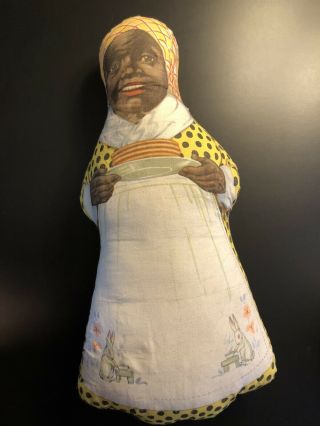 Early Antique Jemima Cloth Doll 18 " Intact Pancake Lady Antique Advertising