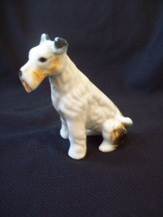 Vintage Airedale Terrier Dog Figurine Figurine Ceramic 3 - 1/4 " Circa 1950s - 1960s