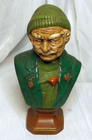 Vintage Holland Mold Ceramic Bust Fisherman Sailor Nautical Old Man Sea Captain
