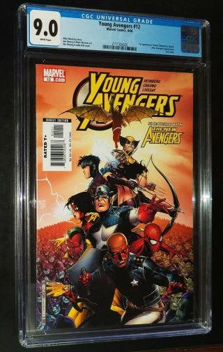 Young Avengers 12 2006 Marvel Comics Cgc 9.  0 Vf - Nm White Pages