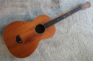 Vintage 1930s Harmony Tenor Acoustic Parlor Guitar Project Kay Roy Smeck