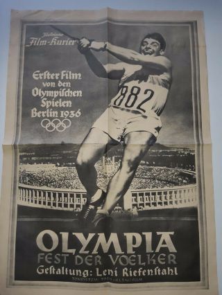 Leni Riefenstahl Olympia Vintage Movie Poster Berlin 1936 Olympic Games