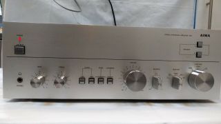 Vintage Aiwa Aa - 8100 Amp Amplifier Hi Fi Old Look Bluetooth Japan Knobs Silver