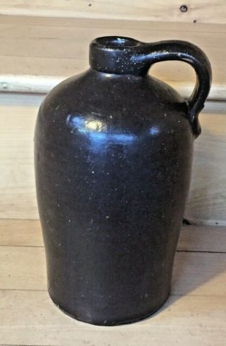 Antique - Brown Stoneware Moonshine Beehive Jug Crock 5 1/2 " Diameter - 10 " Tall