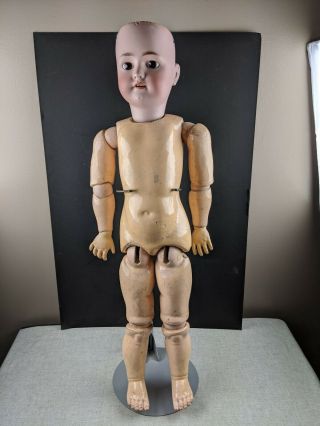 Antique German Bisque Head Doll Heinrich Handwerck Simon Halbig Orginal Body 29 "