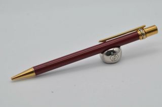 Lovely Rare Vintage Must De Cartier Trinity Red Lacquer Ballpoint Pen - 11177q