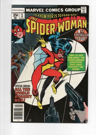 Spider - Woman 1 Marvel Comic Book From 1978 In Vf/nm 9.  0.  Only $9.  95